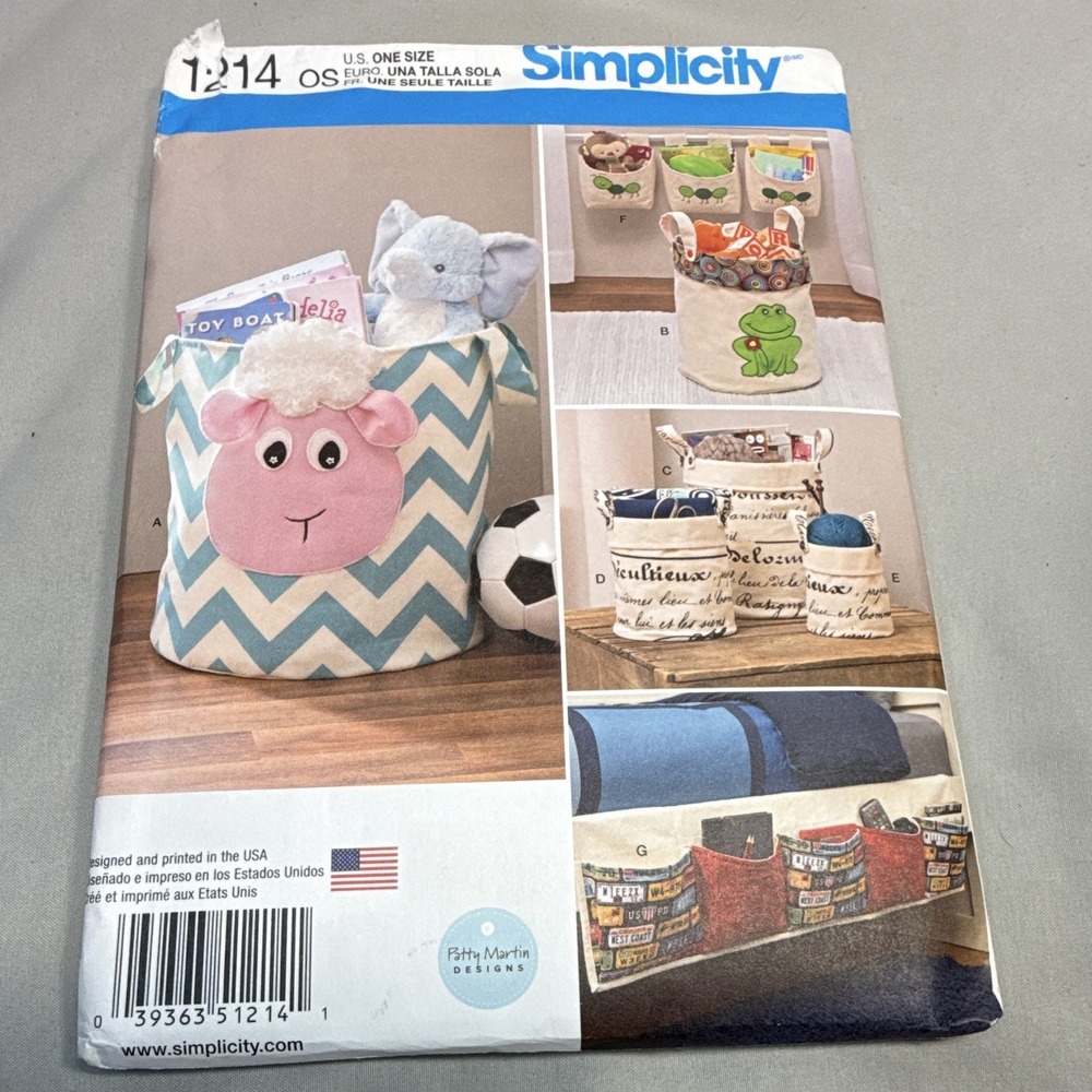 Simplicity Sewing Pattern 1214 OS Uncut One Size Organizer Bags & Totes, 26 Pc